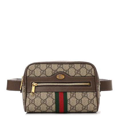 Gucci GG Supreme Monogram Web Small Ophidia Belt Bag 85 34 Dark Brown 1 of 11