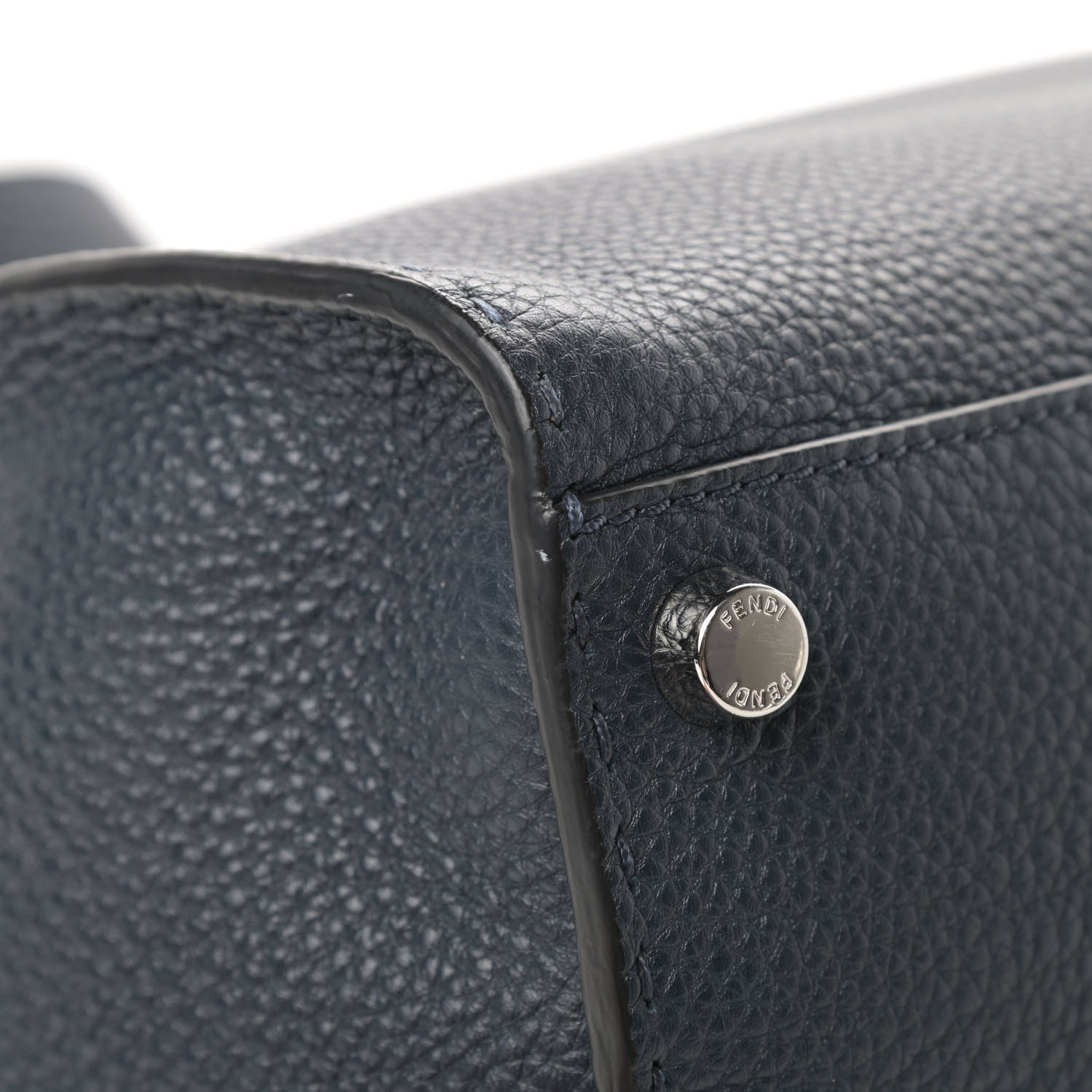 Fendi Cuoio Romano Selleria Bi-Color Large Mens Peekaboo Iconic Essential Satchel Lavagna Black 12 of 12
