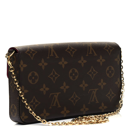 Louis Vuitton Monogram Pochette Felicie Chain Wallet Fuchsia 3 of 8