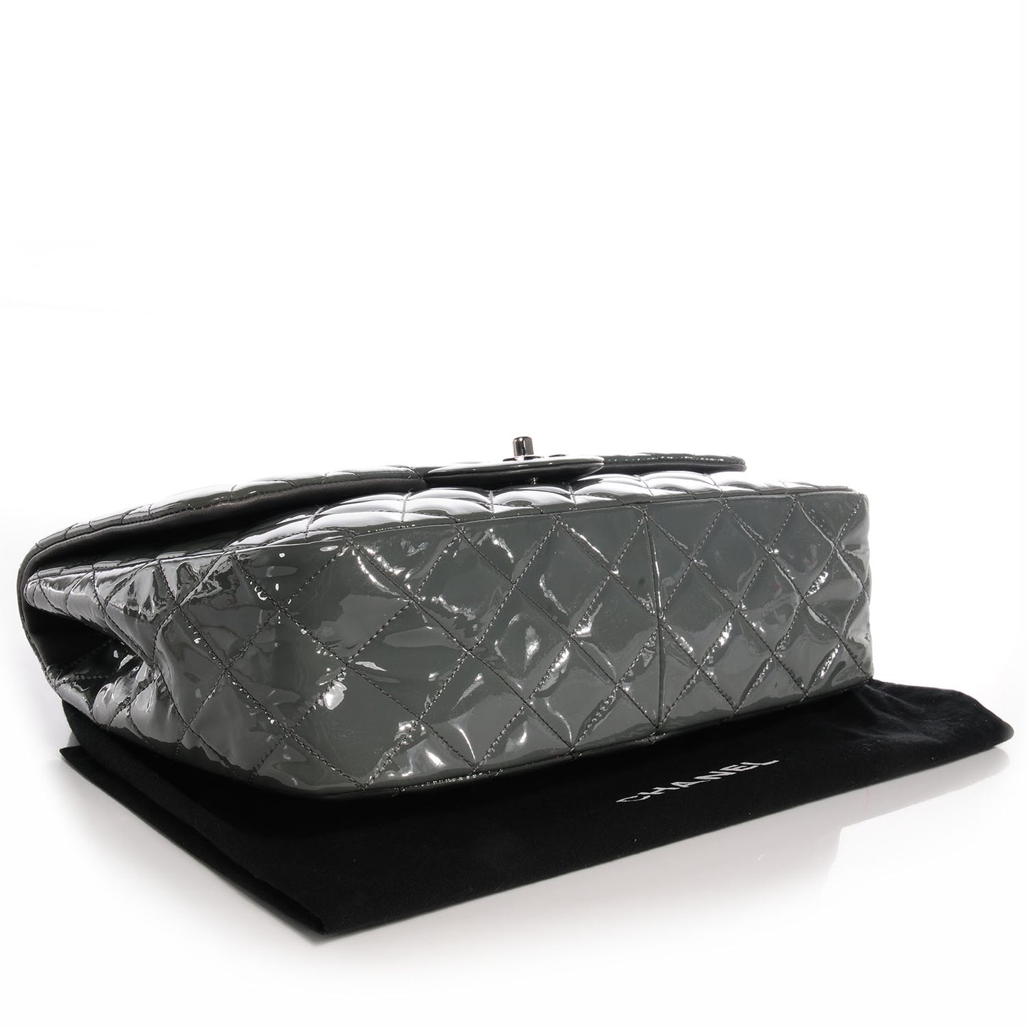 Patent Jumbo Single Flap Grey