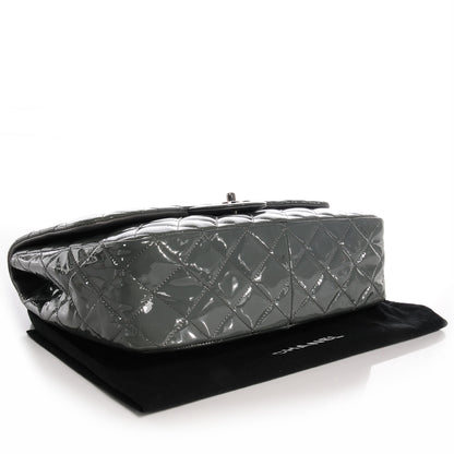 Chanel Patent Jumbo Single Flap Grey 4 of 8