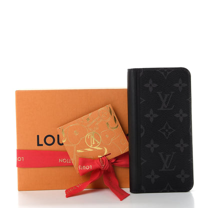 Louis Vuitton Monogram Eclipse iPhone XS Max Folio Case Black 7 of 7
