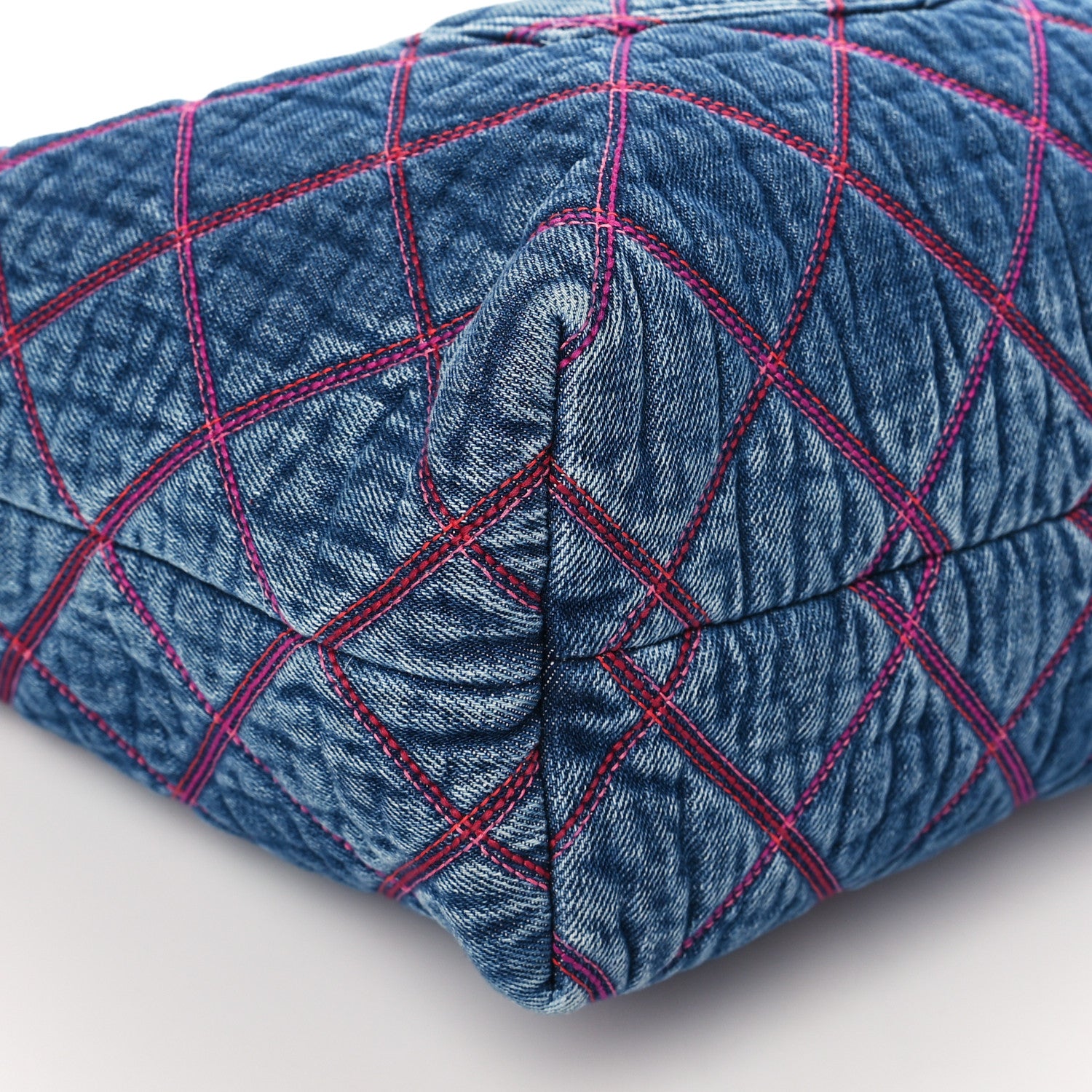 Chanel Denim Stitched Coco Beach Shopping Tote Blue 10 of 10