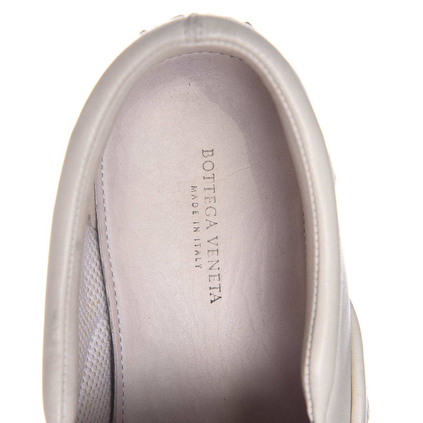 Nappa Intrecciato Slip On Sneakers 37 Bianco White