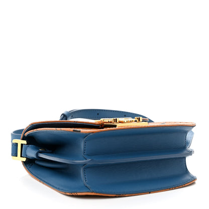 MCM Visetos Mini Patricia Shoulder Bag Cognac Blue 4 of 10