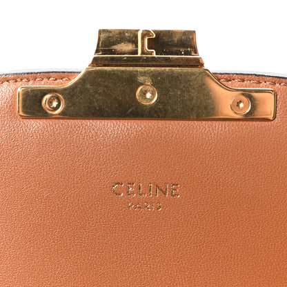 Celine Calfskin Triomphe Canvas Teen Triomphe Bag Tan 6 of 10