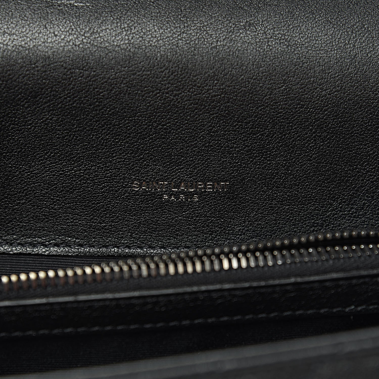 Saint Laurent Sheepskin Matelasse Chevron Monogram Medium College Bag Black 6 of 10