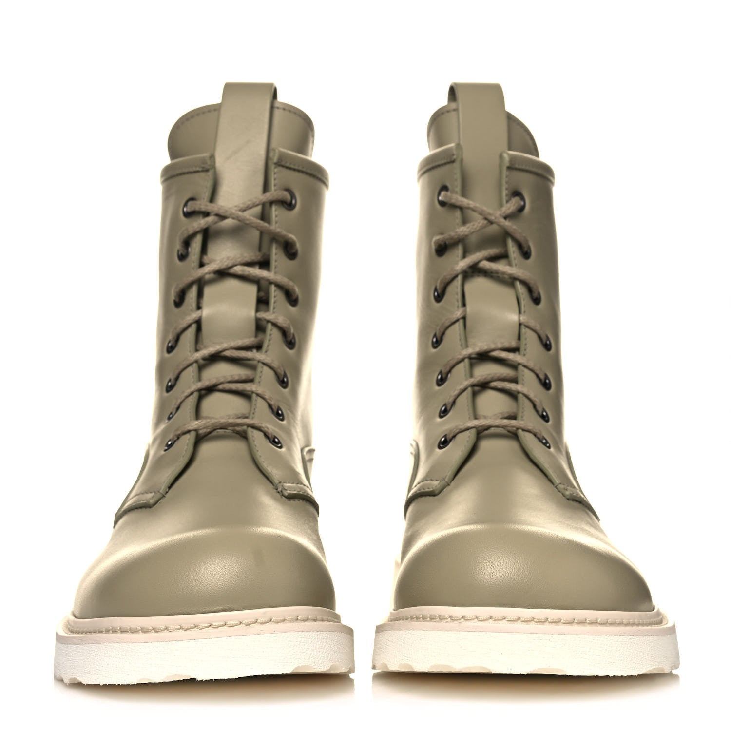 Bottega Veneta Calfskin Mens Lace Up Boots 43 Origano 2 of 10