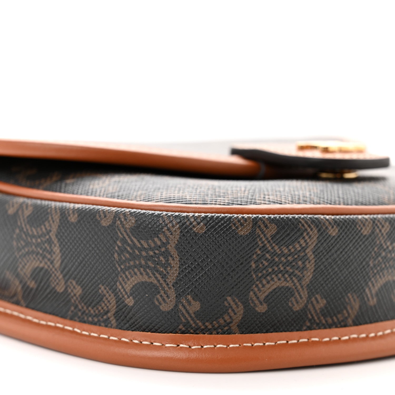 Celine Canvas Calfskin Triomphe Mini Besace Tan 8 of 10