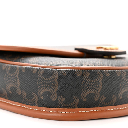 Celine Canvas Calfskin Triomphe Mini Besace Tan 8 of 10