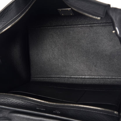 Celine Drummed Calfskin Suede Medium Trapeze Black 6 of 10