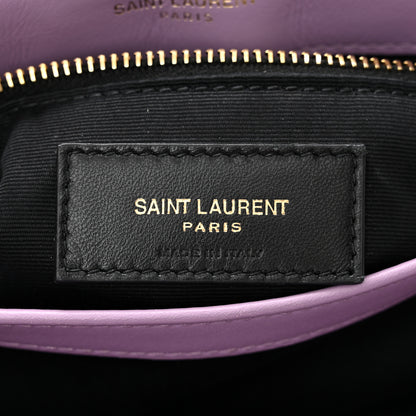 Saint Laurent Denim Y Quilted Monogram Toy Loulou Crossbody Bag Bleached Lilac 6 of 11