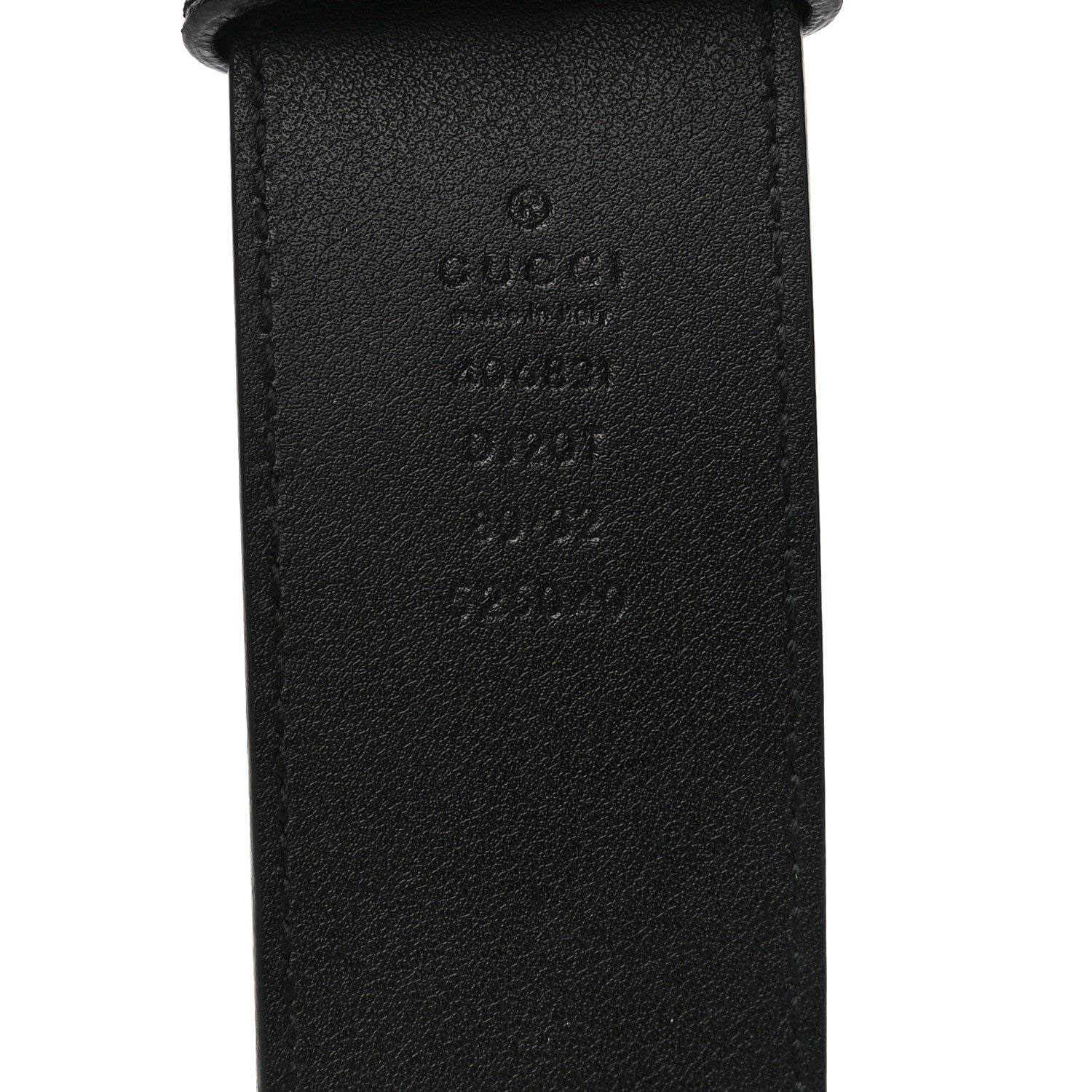 Gucci Textured Calfskin Double G 40mm Belt 80 32 Black 4 of 6