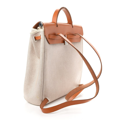 Hermes Toile Herbag Backpack 30 PM Natural 2 of 7