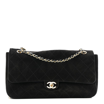 Chanel Suede Calfskin Small Souplissimo Maxi Flap Black 1 of 12