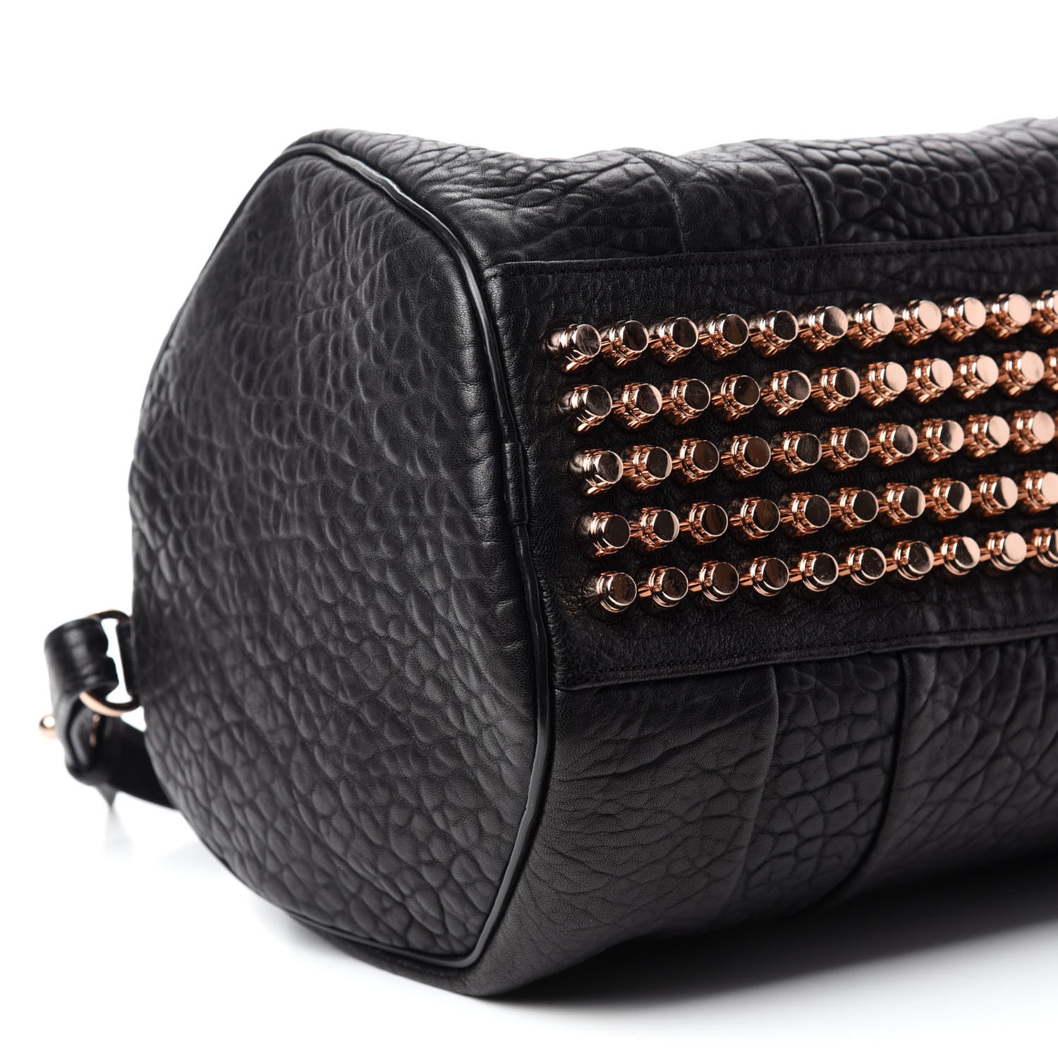 Alexander Wang Pebbled Lambskin Rocco Black Rose Gold Hardware 6 of 9