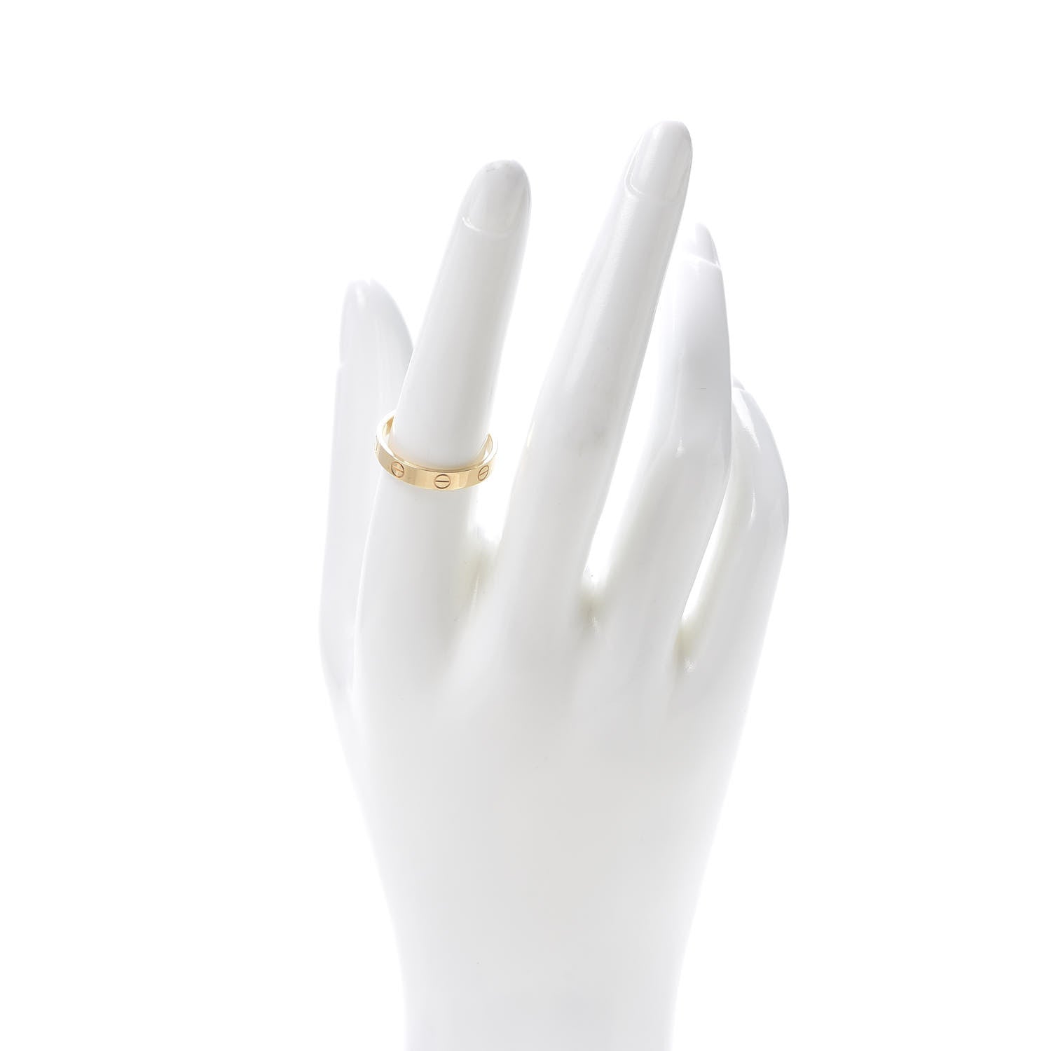 Cartier 18K Yellow Gold 3.5mm LOVE Wedding Band Ring 56 7.5 2 of 4