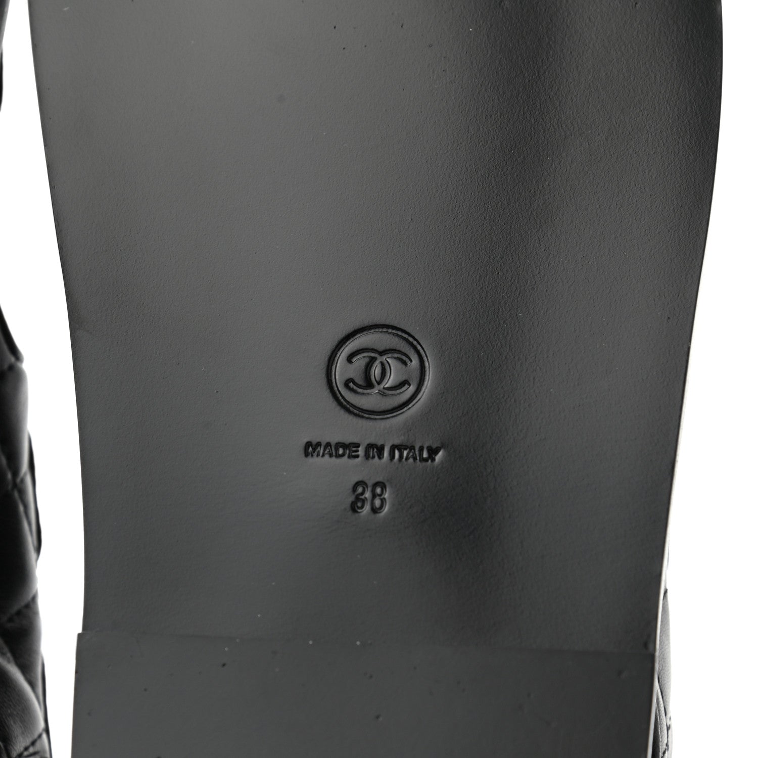 Chanel Lambskin Velcro Dad Sandals 38 Black 6 of 8