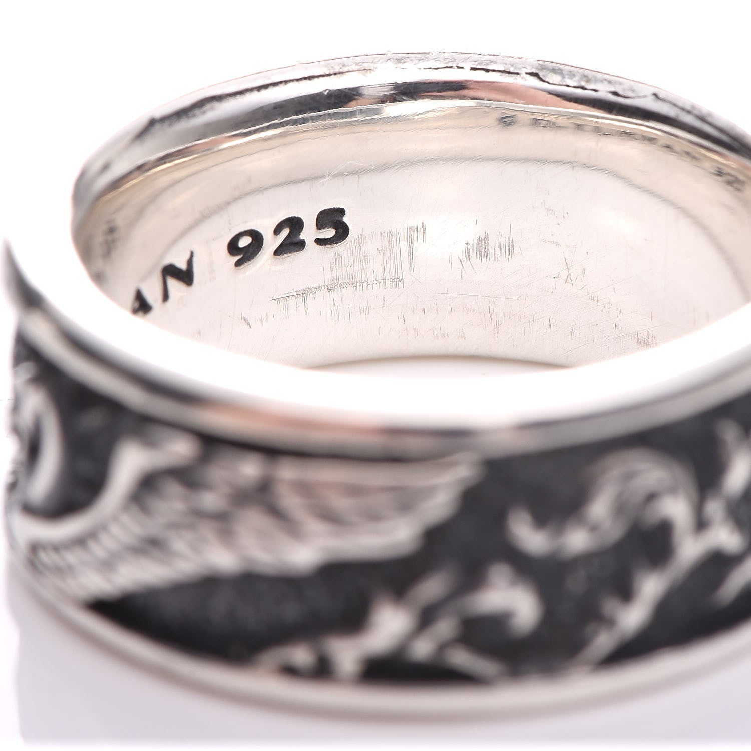David Yurman Sterling Silver Petrvs Griffin Ring 55 7.5 6 of 7