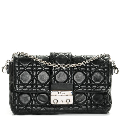 Christian Dior Lambskin Cannage New Lock Pouch Black 1 of 6