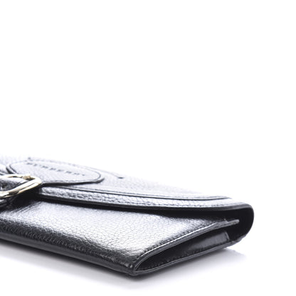 Burberry Grain Calfskin Continental Travel Wallet Black 7 of 9