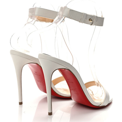 Christian Louboutin Nappa Shiny PVC Jonatina 100 Sandals 35 Latte 4 of 8