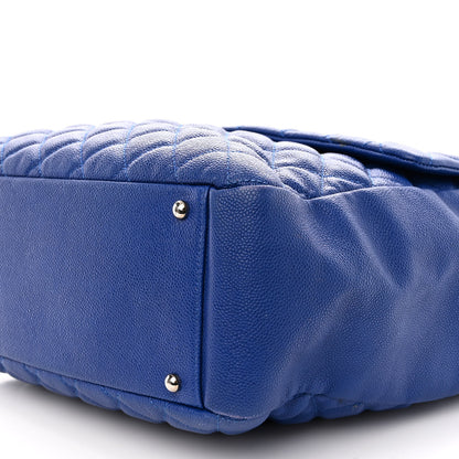 Chanel Caviar Quilted Easy Zip Flap Tote Blue 10 of 17