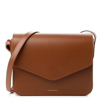 Mansur Gavriel Calfskin Envelope Flap Crossbody Bag Saddle 1 of 9