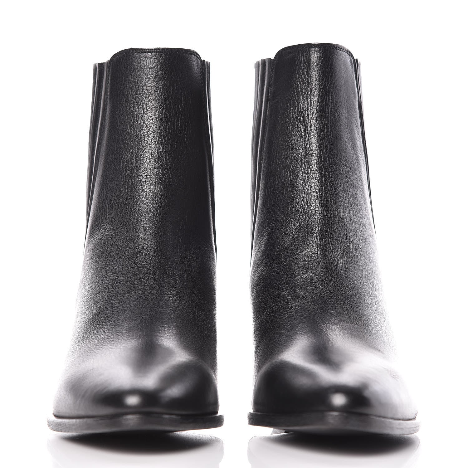 Saint Laurent Calfskin Brit Souple Ankle Boots 36.5 Black 2 of 10
