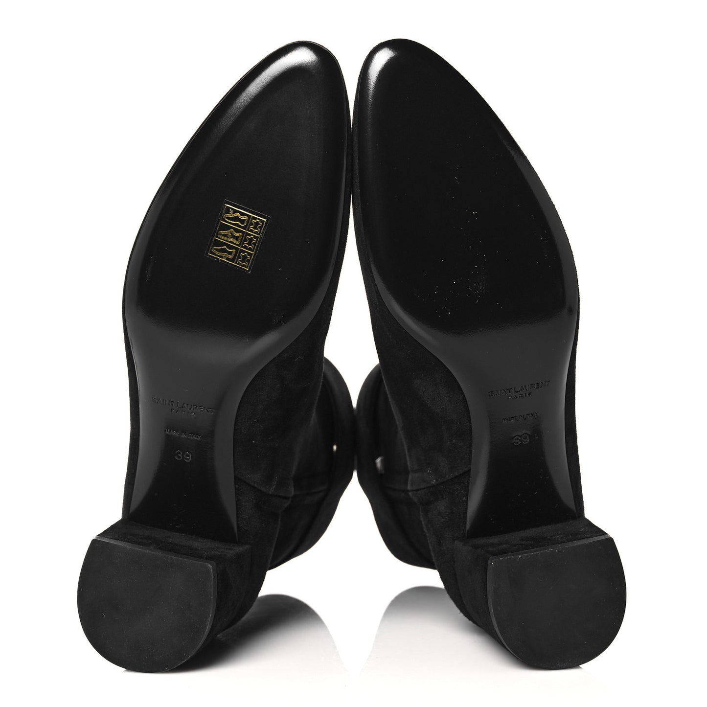Suede Joplin 50 Buckle Booties 39 Black