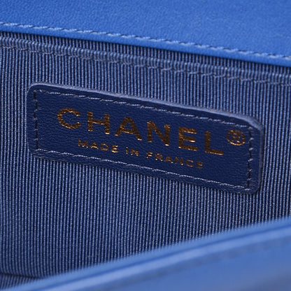 Chanel Lambskin Quilted Small Boy Flap Blue 8 of 10