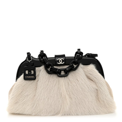 Chanel Rabbit Fur N°5 Frame Bag Beige 1 of 12