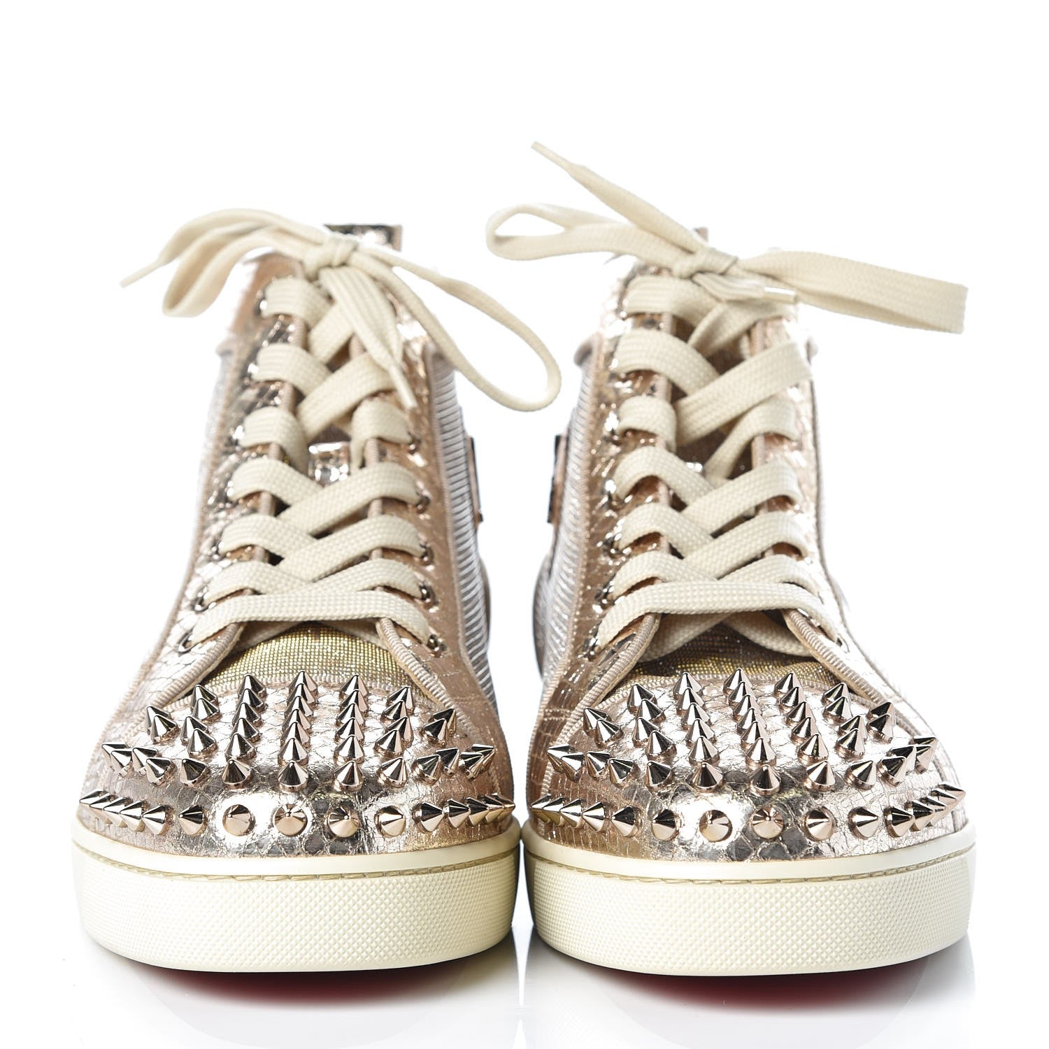 Christian Louboutin Lame Lou Spikes Flat Sneakers 40 gold 2 of 9