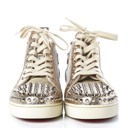Christian Louboutin Lame Lou Spikes Flat Sneakers 40 gold 2 of 9