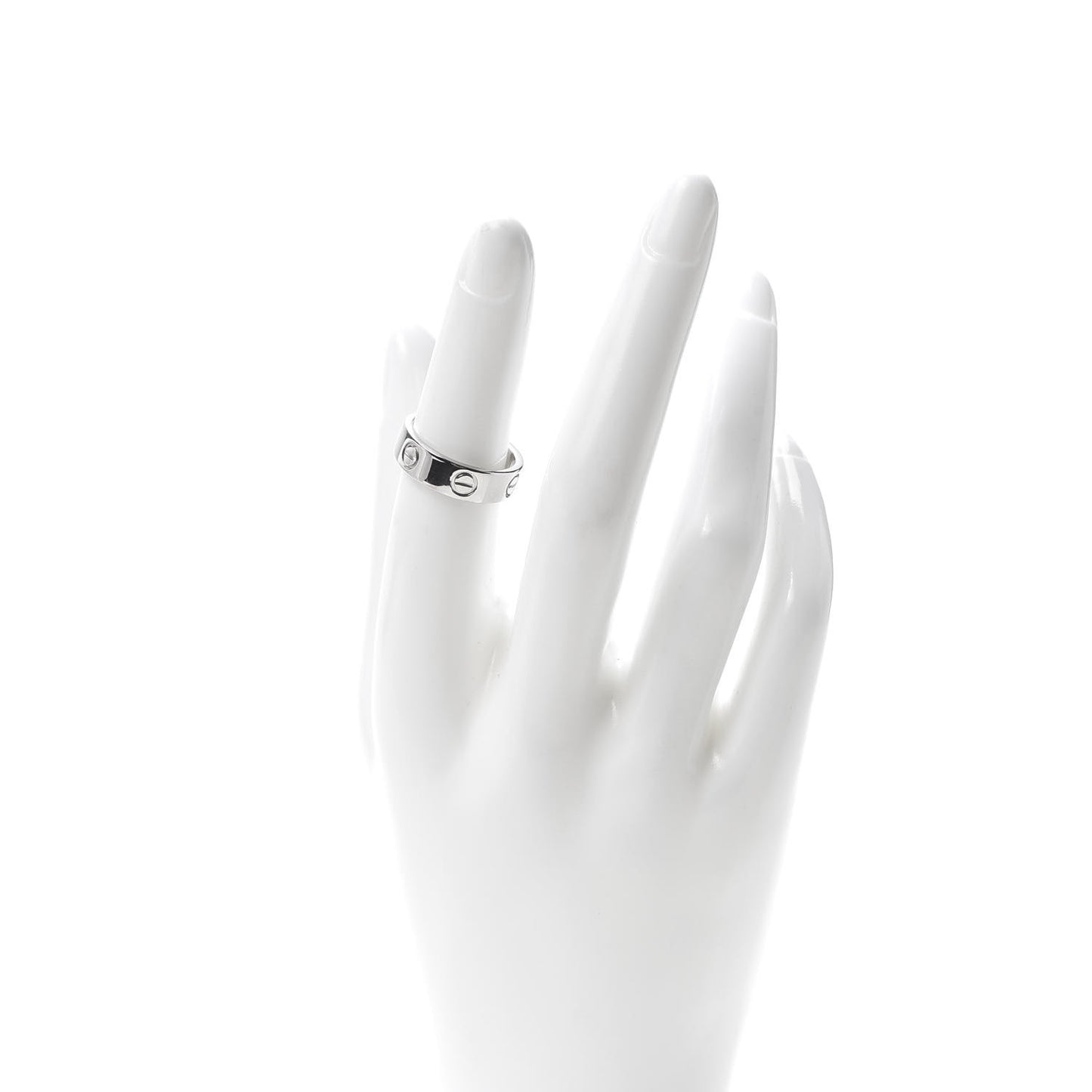 Platinum 5.5mm LOVE Ring 51 5.75