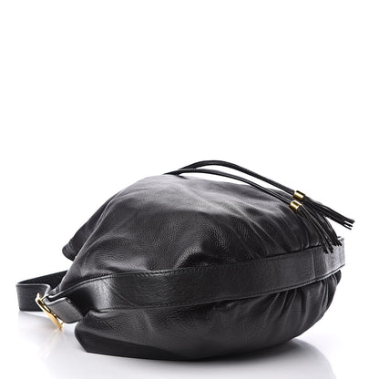 Gucci Pebbled Calfskin Medium Interlocking Icon Shoulder Bag Black 4 of 13