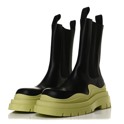 Bottega Veneta Calfskin The Tire Chelsea Boots 39 Black Seagrass 3 of 10