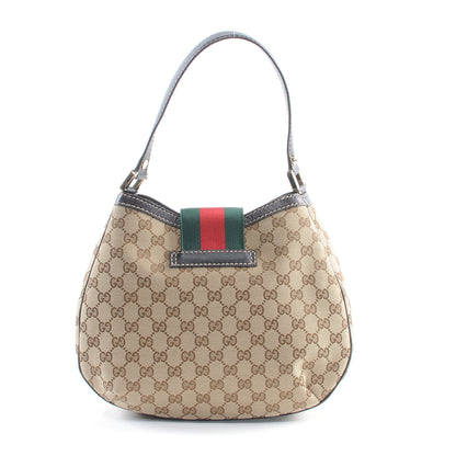 Gucci Monogram New Ladies Web Medium Hobo Ebony 3 of 7