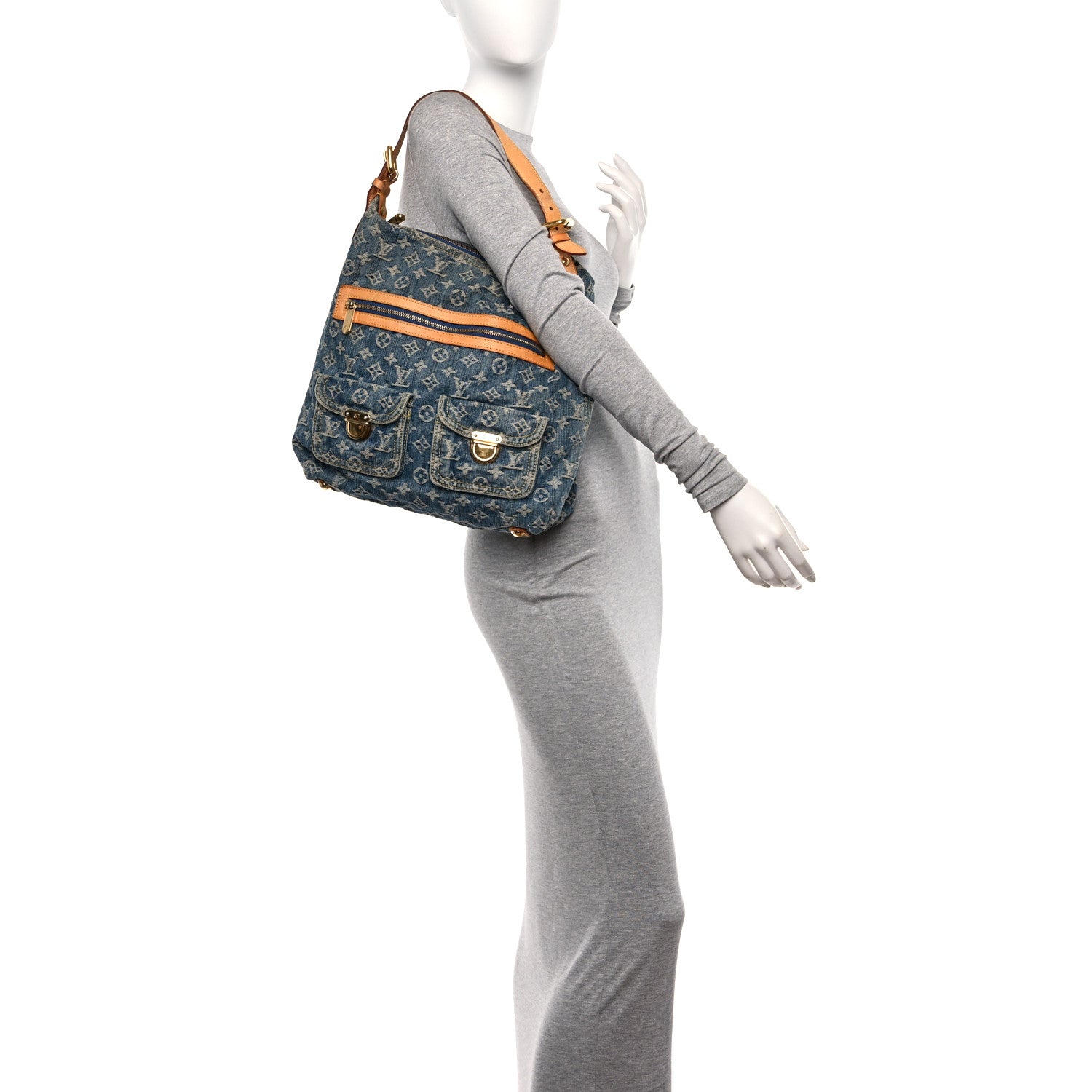 Louis Vuitton Denim Baggy GM Blue 3 of 12