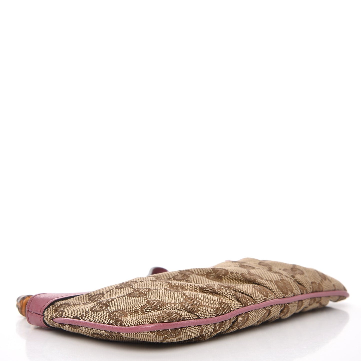 Monogram Bamboo Zip GG Wristlet Pink