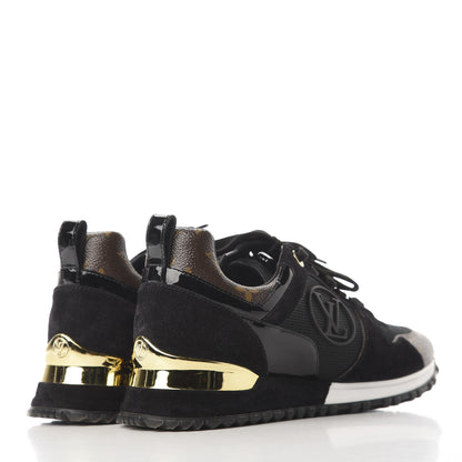 Louis Vuitton Suede Monogram Run Away Sneakers 37 Black 4 of 8