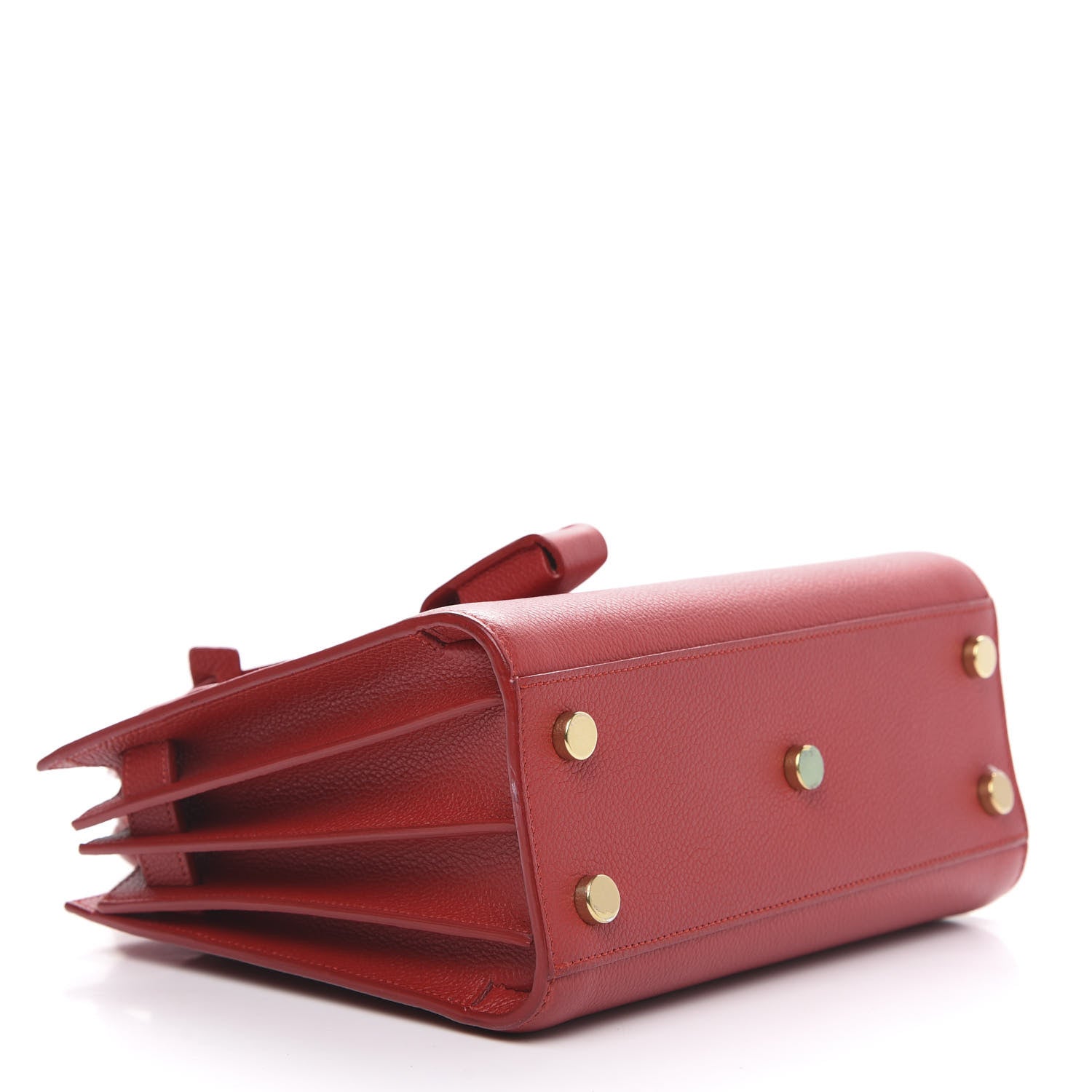 Saint Laurent Grained Calfskin Nano Sac De Jour Lipstick Red 5 of 12
