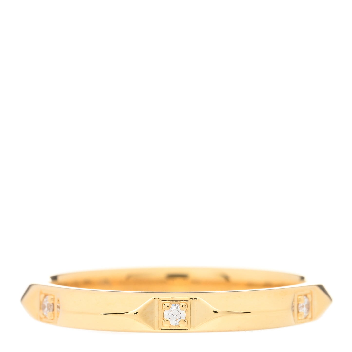 18K Yellow Gold Diamond 2.5mm Tiffany True Band Ring 53 6.5