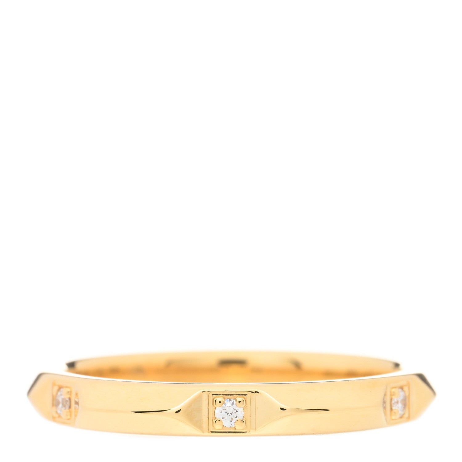 Tiffany 18K Yellow Gold Diamond 2.5mm Tiffany True Band Ring 53 6.5 3 of 4