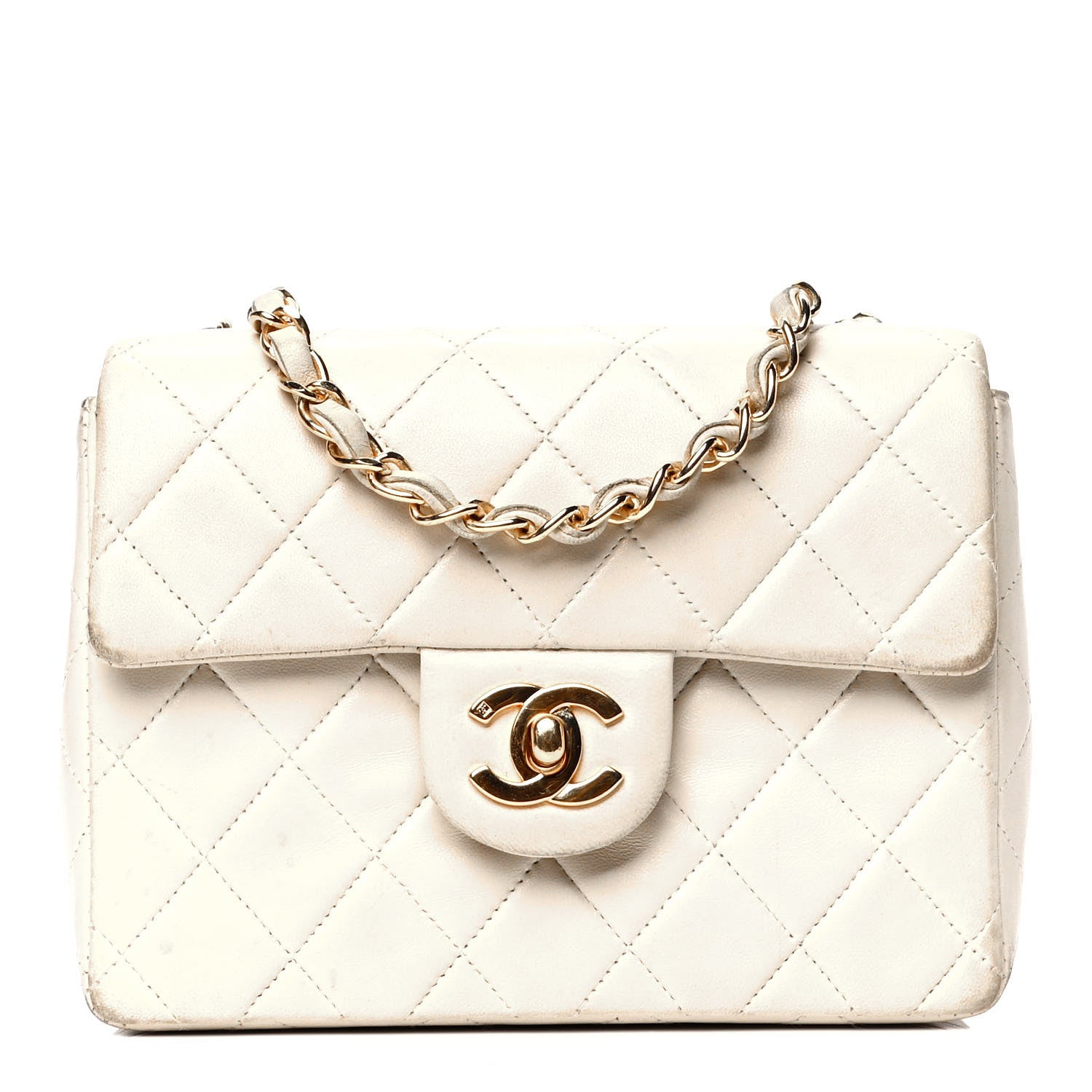Chanel Lambskin Quilted Mini Square Flap White 1 of 6
