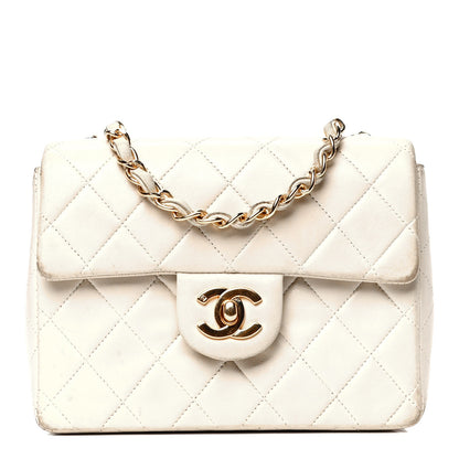 Chanel Lambskin Quilted Mini Square Flap White 1 of 6