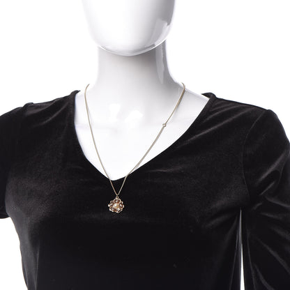 Chanel Pearl Flower CC Pendant Necklace Gold 2 of 5