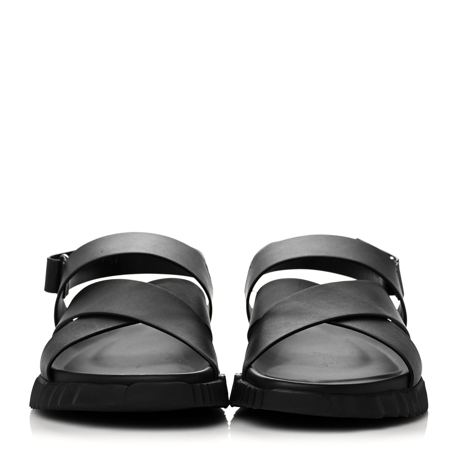 Calfskin Goatskin Mens Electric Sandals 42.5 Black