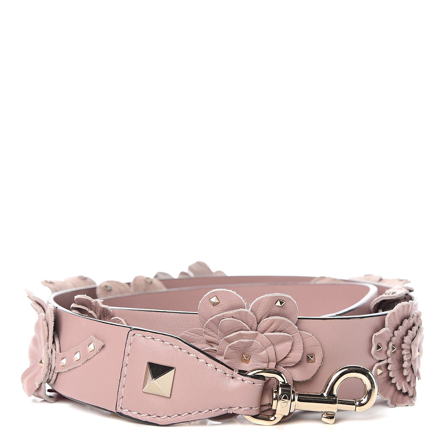 Vitello Floral Rockstud Strap Pink