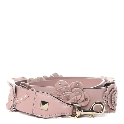 Valentino Garavani Vitello Floral Rockstud Strap Pink 1 of 3